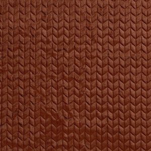 Borg fur stof, visgraat motief, brique/roest. W0658