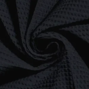 Wafeldoek stof, marine . WA008