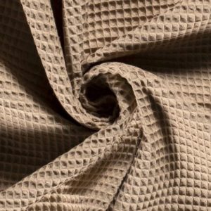 Wafeldoek stof, beige. WA152