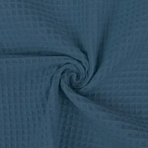 Wafeldoek stof, donker oudblauw. WA309