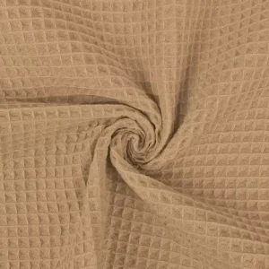 Wafeldoek stof, taupe. WA454