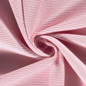Wafeldoek stof, baby roze. WA013
