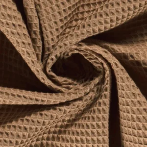 Wafeldoek stof, nootmuskaat. WA113