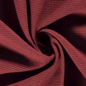 Wafeldoek stof, steenrood. WA057