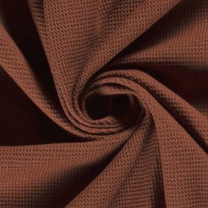 Wafeldoek stof, terra. WA014