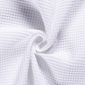 Wafeldoek stof, wit. WA050