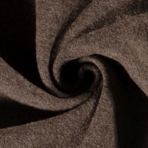 Wol bouclé stof, donkerbruin. D0112