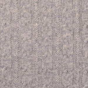 Wollen kabelstof, grijs/blauw. Y786