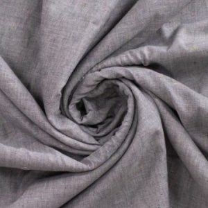 Katoen stof, middengrijs melange. Z0696
