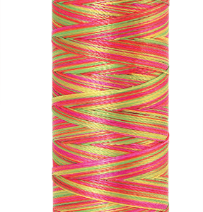 Amann Mettler garen ,poly sheen multi, 200 meter, kleur 9914. Sporty Neons