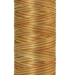 Amann Mettler garen ,poly sheen multi, 200 meter, kleur 9933. Amber Mix