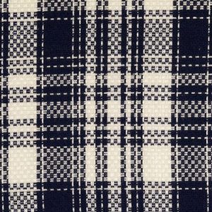 Bouclé ruit stof, blauw/wit. Y50