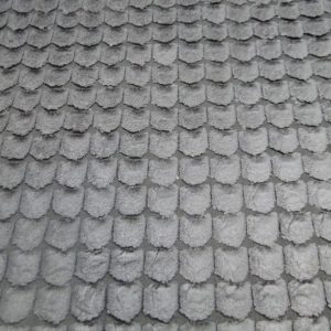 Borg stof burn out, geschubt, donkergrijs, B0201