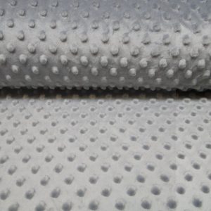 Borg stof met bolletje, zeehondje zacht, midden grijs. X1815