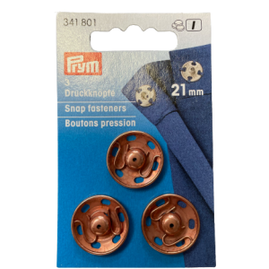 Prym drukknoop 21mm rozegoud, 341801.