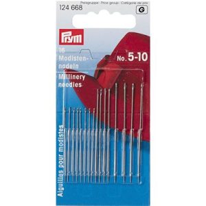 Prym Modisten naalden No. 5-10 ass. met goudkleurig oog, 16 stuks, 124668