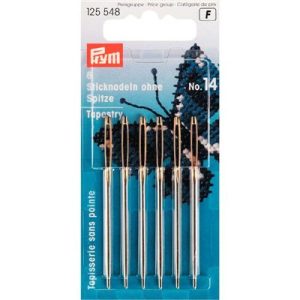 Borduurnaalden zon. punt staal No.14 m. goudkl.oog 1,90x60mm, 6st. 125548