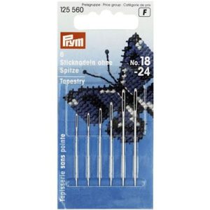 Borduurnaalden zon. punt staal No. 18-24 ass. met goudk., 6st. 125560