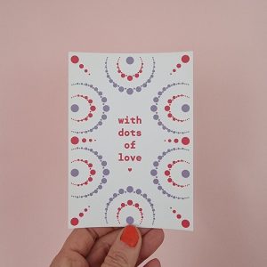 Ansichtkaart patroon With Dots of Love