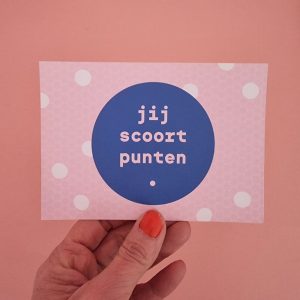 Ansichtkaart Jij scoort punten