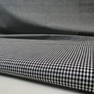 Katoen stof ruit zwart met wit, 0.2R069