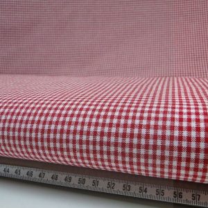 Katoen stof ruit, rood, 0.2R015
