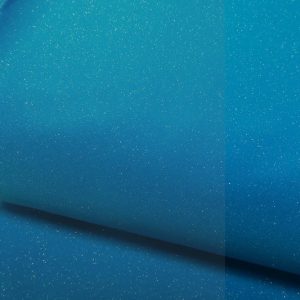 Lycra stof, 4 way stretch, glitter, aqua blauw/zilver. R963