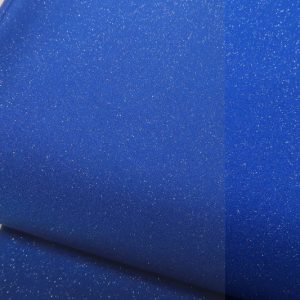 Lycra stof, 4 way stretch, glitter, kobalt blauw/zilver. R958