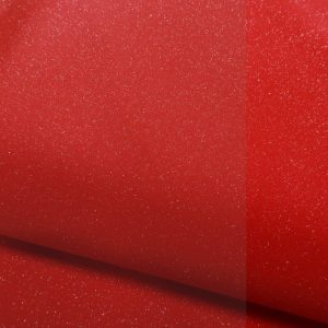 Lycra stof, 4 way stretch, glitter, rood/zilver. R966