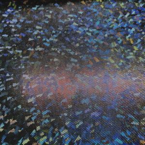 Lycra stof 4 way stretch zwart zilver LY8211