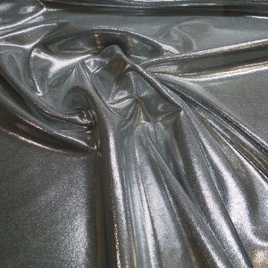 Lycra stof 4-way stretch, glitter zilver. H1248