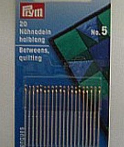 Naainaalden halflang staal No. 5 0,80 x 35 mm zilverkl./goudkl., 20 stuks, 121300