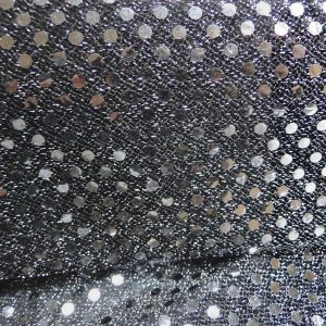 Paillet lurex rond F313 zilver/zwart
