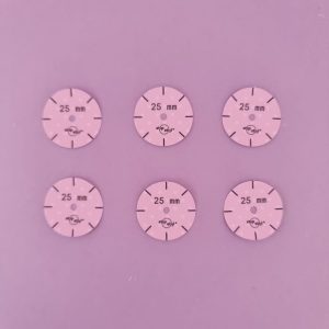 6 sjablonen maat Ø 25mm