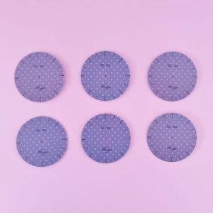 6 sjablonen maat Ø 55mm