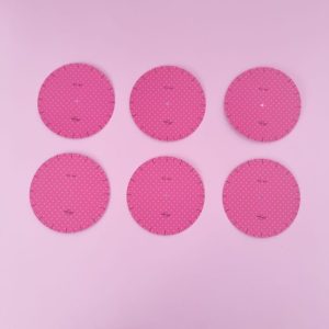 6 sjablonen maat Ø 95mm