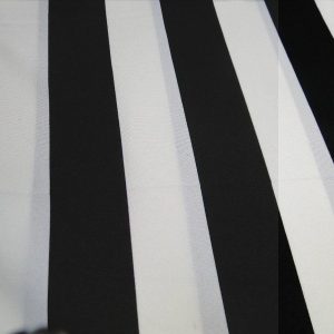 Texture stof met brede zwart/witte streep print, M663