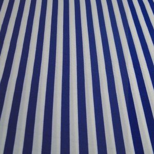 Texture stof met wit/blauwe streep print, M661