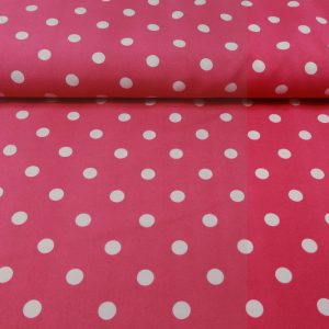 Texture Stof, nop print, fuchia, wit X2392