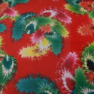 Texture stof, verenprint, rood, groen,roze X2390