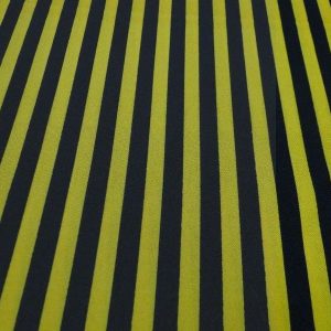 Texture stof zwart/geel gestreept, M633