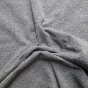 Tricot katoen stof antraciet grijs melee, TK068