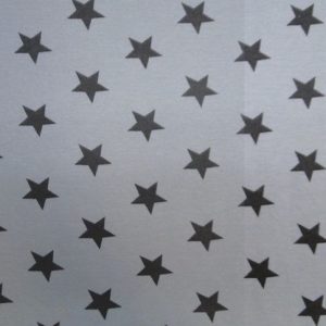 Wellness jogging stof sterprint, lichtblauw met antraciet B0989